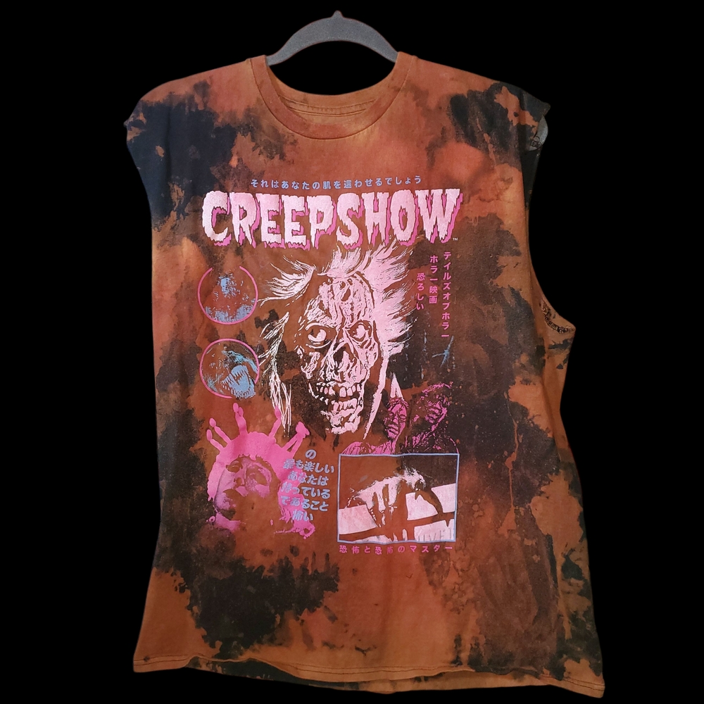 💀 CREEPSHOW Bleached Sleeveless Tee